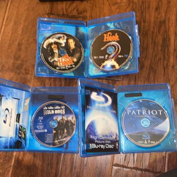 Set of 3 Blu-Ray DVD bundle movies Hook, Wild Hogs, & The Patriot​ - Picture 2 of 6